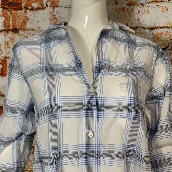 Anthropologie Grayson Blue Plaid Button Down Shirt - Picture 6 of 13